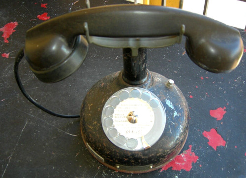 Antico telefono tavolo - telefono, tavolo-