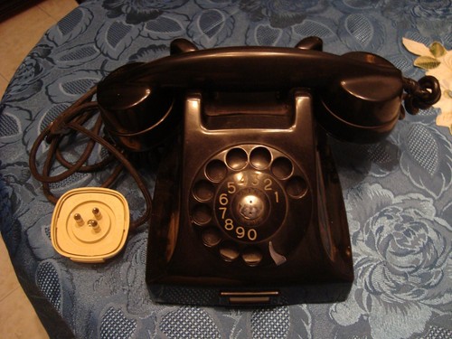 Telefono nero tavolo in - telefono, da